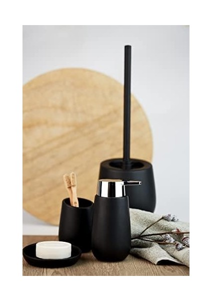 Siyah Seramik Tuvalet Fırçası Tutucu modelleri