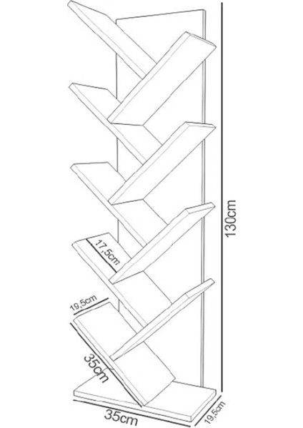 Voya Raflı Kitaplık Kütüphane Hareketli Raflı Dekoratif Kitaplık-Beyaz fırsatları