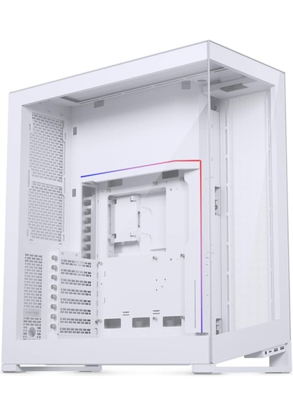 (PH-NV723TG_DMW01) Nv7 Vitrin Tam Kule Şasi, Yüksek Hava Akımı Performansı, Entegre D/a-Rgb Aydınlatma, Dikişsiz Temperli Cam Tasarımı, 12 Fan Konumu, Mat Beyaz