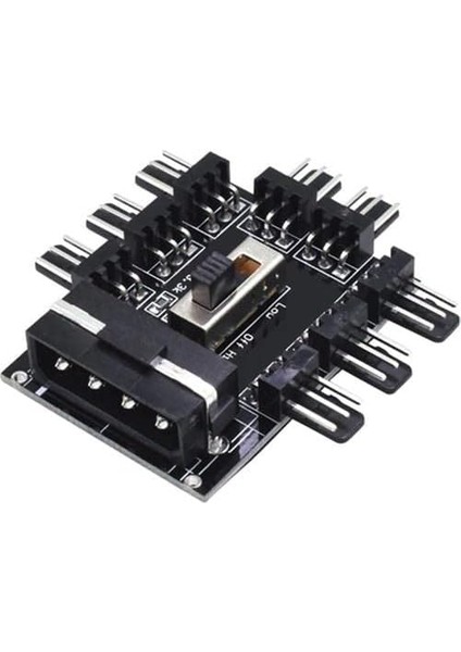 Plus Primex PX-4336 3 Pin Girişli 8 Port Fan Çoklayıcı Kart