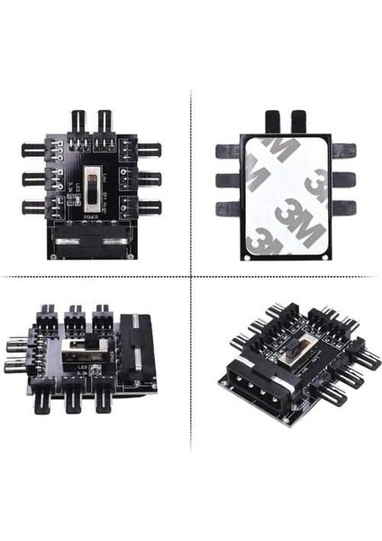 Plus Primex PX-4336 3 Pin Girişli 8 Port Fan Çoklayıcı Kart modelleri
