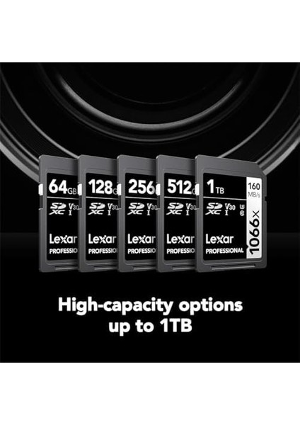 Profesyonel 1066X 128GB Sdxc Uhs-I Kart Gümüş Serisi, 160MB/S'YE Kadar Okuma, Dslr ve Aynasız Kameralar Için (LSD1066128G-BNNNU) modelleri