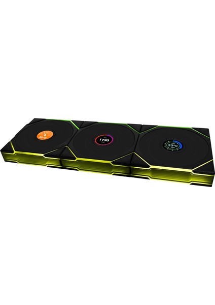 Li Unı Fan Tl Wıreless LCD 3X120MM Siyah Kasa Fanı (G99.12TLLCD1W3B.00)