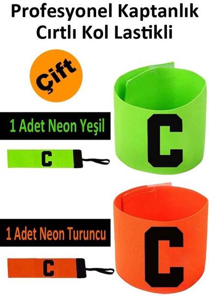 2 Adet Profesyonel Cırtlı Kaptan Kolluğu Kaptanlık Pazu Bandı Kolluk