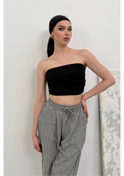 Kadın Crop Top Straplez Basic Sırtı Kopçalı Büstiyer fırsatları