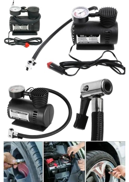 Taşınabilir Hava Kompresörü, 12 V 300 Psı Araba Lastikleri Için Hava Kompresörü Lastik Şişirme fırsatları