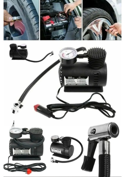Taşınabilir Hava Kompresörü, 12 V 300 Psı Araba Lastikleri Için Hava Kompresörü Lastik Şişirme indirimleri