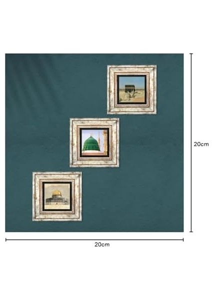 Stone Kabe-I Muazzama, Mescid-I Aksa, Ravza-I Mutahhara Taş Duvar Tablosu - Çerçeveli Taş Tablo - Dekoratif Duvar Sanatı - Modern Ev ve Ofis Duvar Dekoru T3-1894 fiyatları