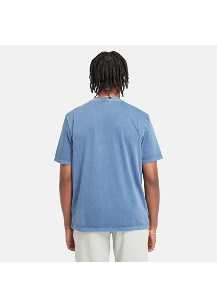 Garment Dye Logo Graphic Tee Erkek Lacivert Tshirt TB0A5UEK2881 fiyatları