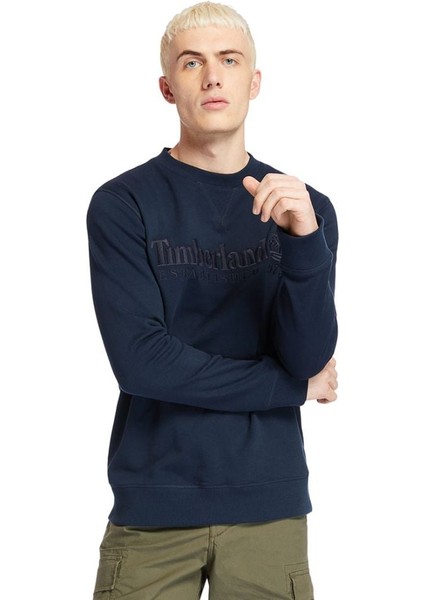 Establıshed 1973 Embroidered Logo Crew N Erkek Lacivert Sweatshirt TB0A2FEQ4331 modelleri