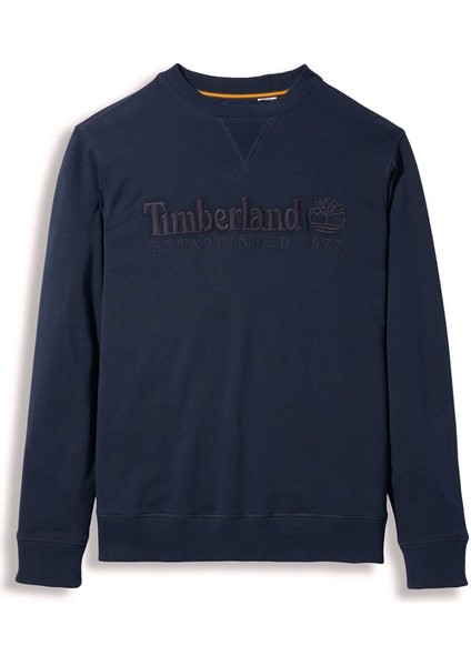 Establıshed 1973 Embroidered Logo Crew N Erkek Lacivert Sweatshirt TB0A2FEQ4331 indirimleri