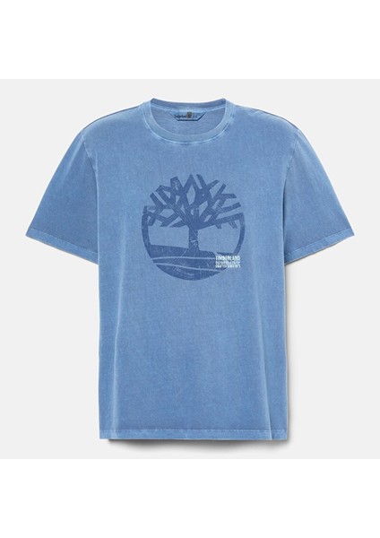 Garment Dye Logo Graphic Tee Erkek Lacivert Tshirt TB0A5UEK2881 indirimleri