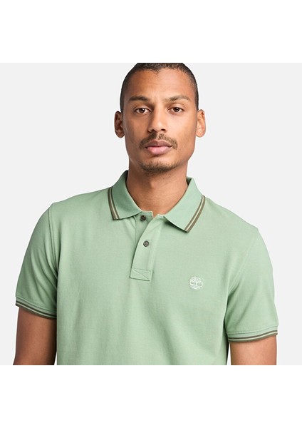 Mıllers Rıver Tipped Pique Short Sleeve Erkek Yeşil Tshirt TB0A5W4YEC61 modelleri