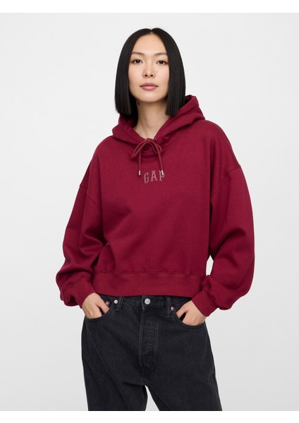 Kadın Bordo Gap Logo Vintage Soft Sweatshirt