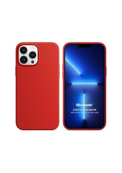 Microsonic Iphone 13 Pro Max Kılıf Liquid Lansman Silikon Kırmızı [ıphone 13 Pro Max ile