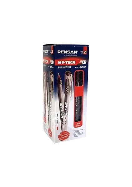 Pesa 0,7 mm My-Tech Tükemez Kalem 25 Li Kırmızı - PE02240TKKI25