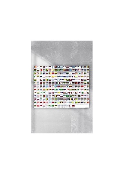 (9157) Ülke Bayrakları Eğitim Posteri (70X100CM)