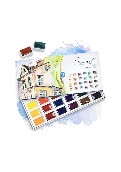 Soet S.t. Petersburg Artists Watercolors 24 Lü Set Karto
