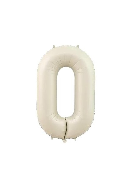 Benim Marifetlerim - 0 Rakamı Krem Folyo Balon 34 Inch 86 cm