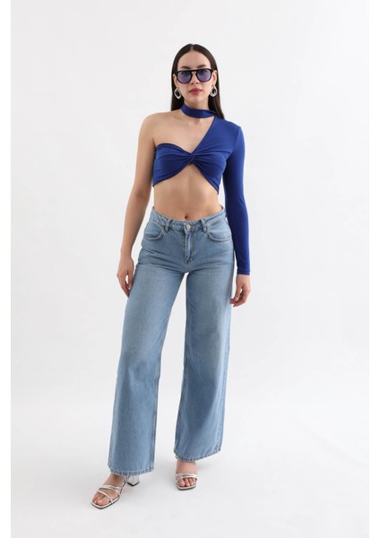 Kadın Geniş Kesim Jean Pantolon fırsatları