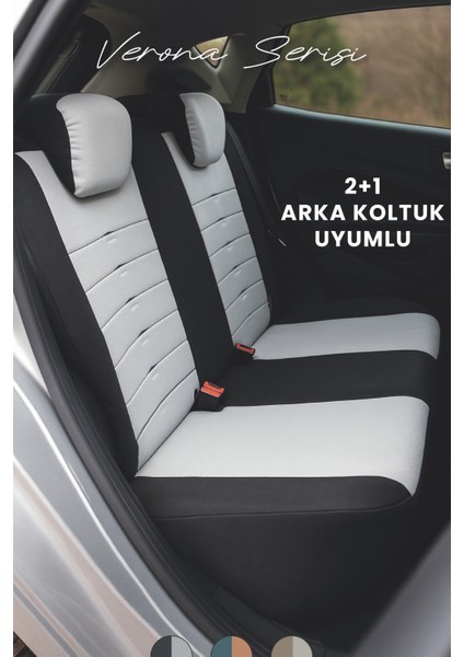 Renault Latitude 2012 ve Sonrası Verona Serisi Raşel Gri Siyah Koltuk Kılıfı fırsatları