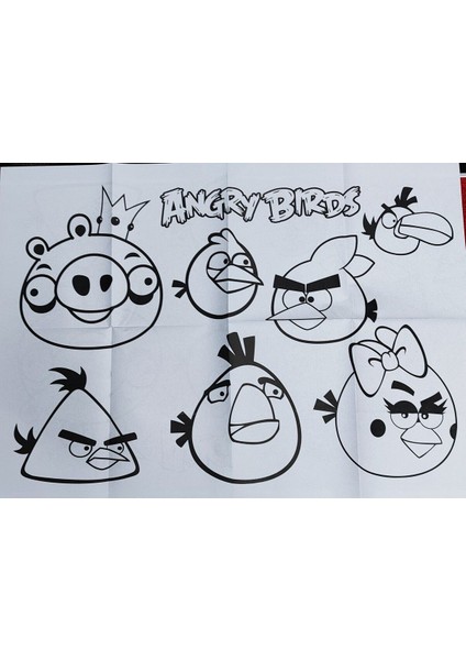 2 Adet Dev Boyama Kitabı (90CMX64CM)- (Hello Kitty/angry Birds Figürlü) fırsatları