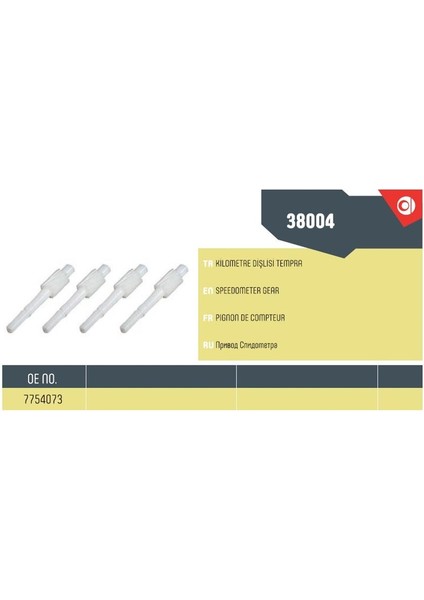 38004 - Kılometre Dişlisi Tempra