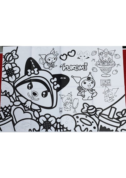 2 Adet Dev Boyama Kitabı (90CMX64CM)- (Kuromi/capybara Figürlü) fiyatları