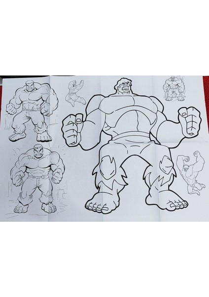 2 Adet Dev Boyama Kitabı (90CMX64CM)- (Örümcek A./hulk Figürlü) fırsatları
