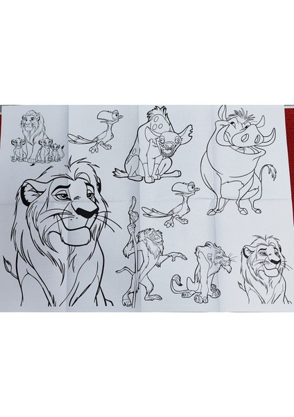 2 Adet Dev Boyama Kitabı (90CMX64CM)- (Capybara / Aslan Kral Figürlü) indirimleri