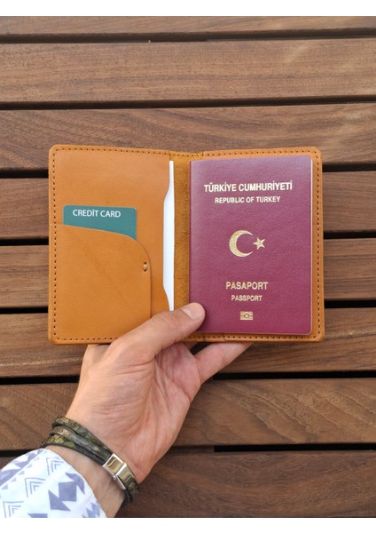 Taba Pasaport Kılıfı Hakiki Deri Seyahat Cüzdanı Pasaport Koruyucu