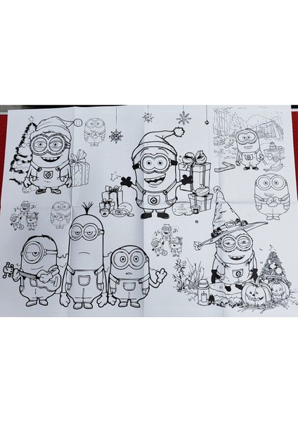2 Adet Dev Boyama Kitabı (90CMX64CM)- (Hello Kitty/minionlar Figürlü) fırsatları