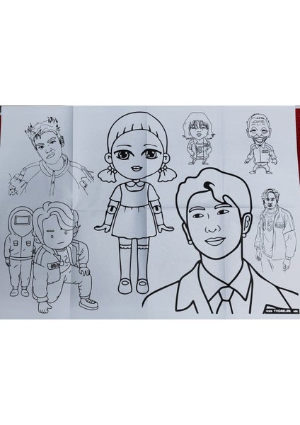 2 Adet Dev Boyama Kitabı (90CMX64CM)- (Capybara / Squidgame Figürlü) fırsatları