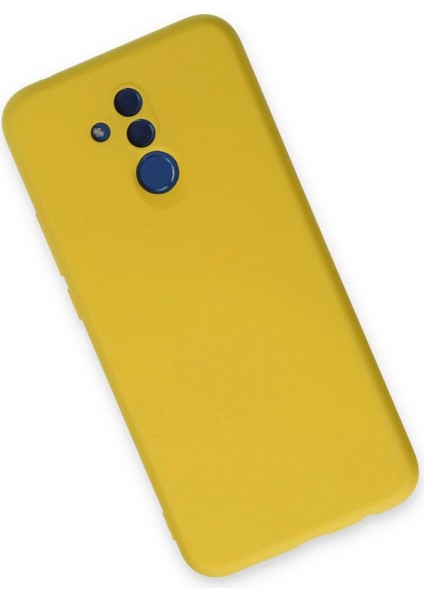Huawei Mate 20 Lite Kılıf Nano Içi Kadife Silikon - Sarı modelleri