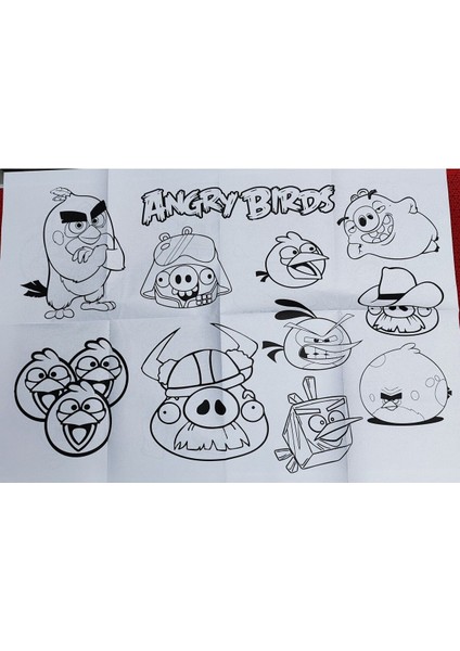 2 Adet Dev Boyama Kitabı (90CMX64CM)- (Angry Birds / Winx Figürlü) modelleri