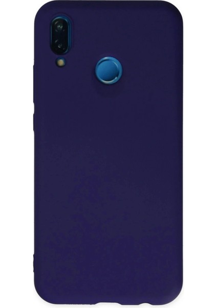 Huawei P20 Lite Kılıf Nano Içi Kadife Silikon - Mor