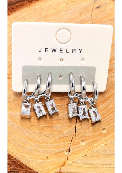 Çelik Lüks Tasarım Küpe