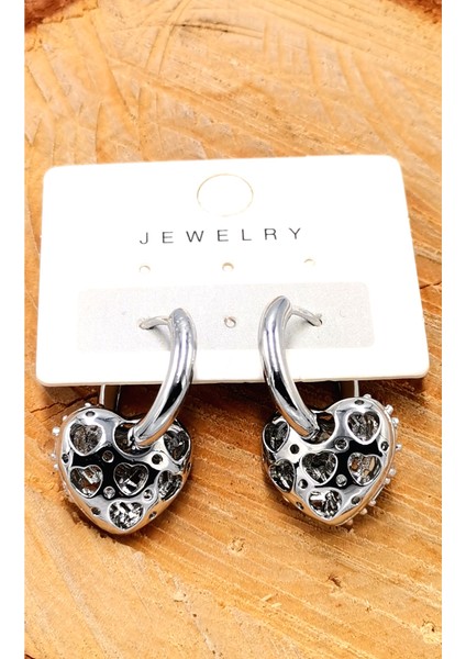 Çelik Lüks Tasarım Küpe