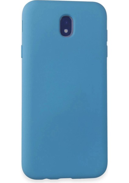 Samsung Galaxy J7 Pro / J730 Kılıf Nano Içi Kadife Silikon - Mavi