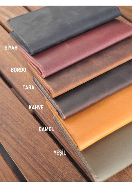 Taba Eskitme Pasaport Kılıfı Hakiki Deri Seyahat Cüzdanı Pasaport Koruyucu