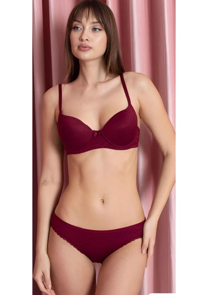 2500-B Anı Sütyen Takım Flamlı Düz Boş Kap