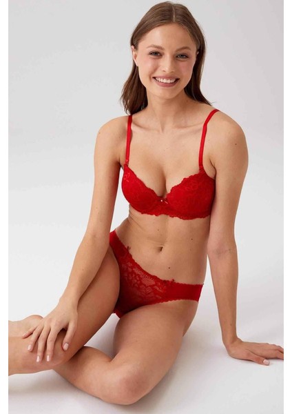 4034 Pierre Cardin Balenli Straplez Desteksiz Sütyen Takımı