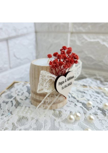 15 Adet Ahşap Kütük Mumluk Silndir Çizgili Natıral Söz Nişan Nikah Bebek Hediyelik fiyatları