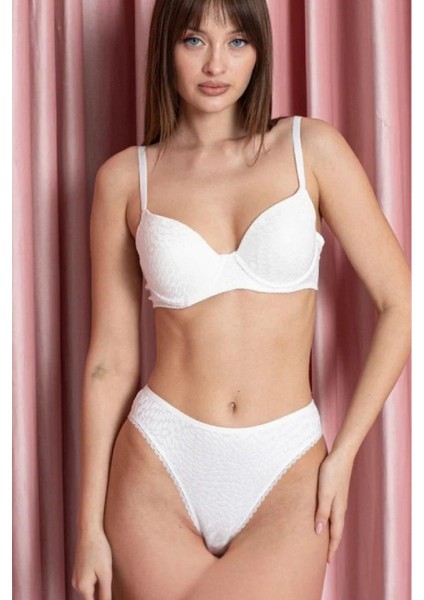 2536 Anı Sütyen Takım Damla Desenli Dolgulu