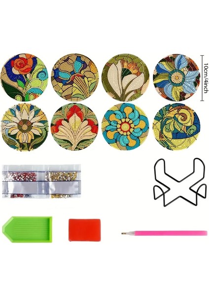 Elmas Boyama Bardak Altlığı Seti Yetişkinler Için Elmas Boyama Bardak Altlığı Seti modelleri