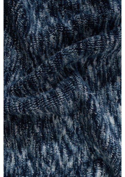 Marrakech %100 Pamuk El Yüz Havlusu Ipliği Boyalı Doğal Yumuşak Lüks 50X75 Lacivert