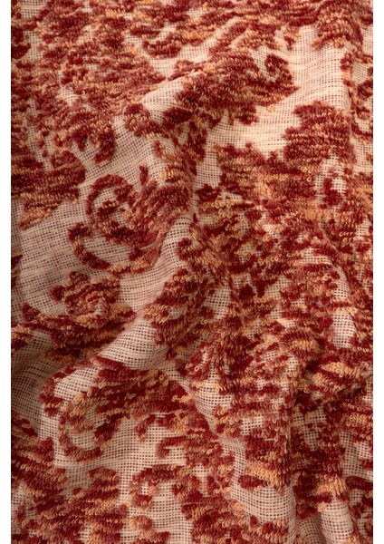 Marrakech %100 Pamuk El Yüz Havlusu Ipliği Boyalı Doğal Yumuşak Lüks 50X75 Kiremit