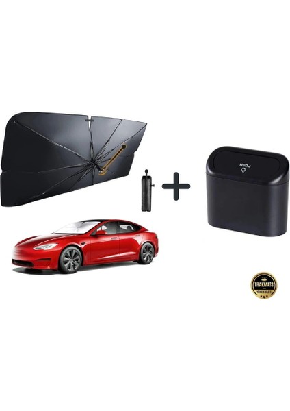Peugeot 508 2019-2020-2021-2022-2023-2024-2025 Bükülebilir Sap Mekanizmalı,araba Güneşlik Şemsiye / Araç Içi Oynar Kapaklı Çöp Kovası