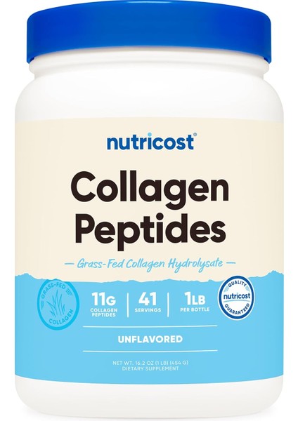 Nutricost Collagen(Kolajen) Peptides Powder (454 G) Grass Fed Bovine Collagen Hydrolysate