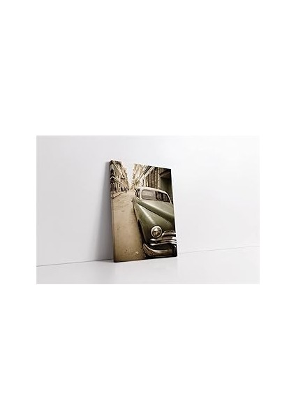 Tablosan Kübada Siyah Beyaz Klasik Araba Kanvas Tablo 20X30 cm KA01296